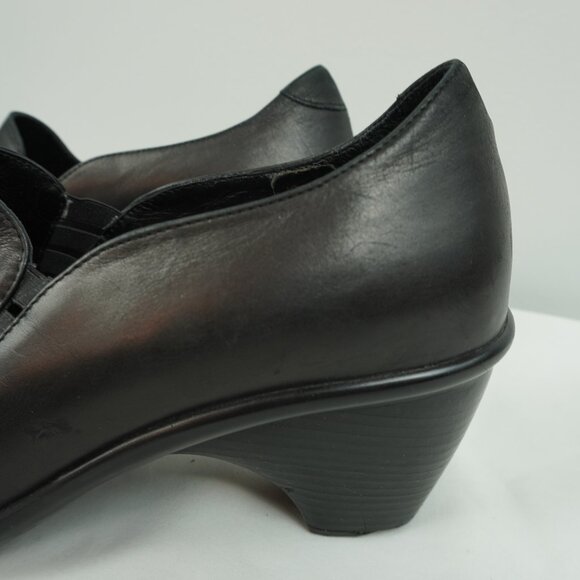 Dansko Black Slip On Heeled Shoe Size 9.5 - Picture 2 of 12